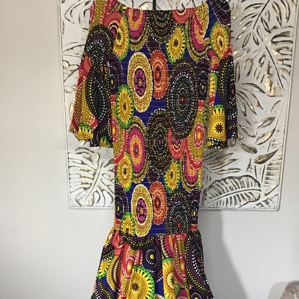 Colorful Patterned Maxi Dress